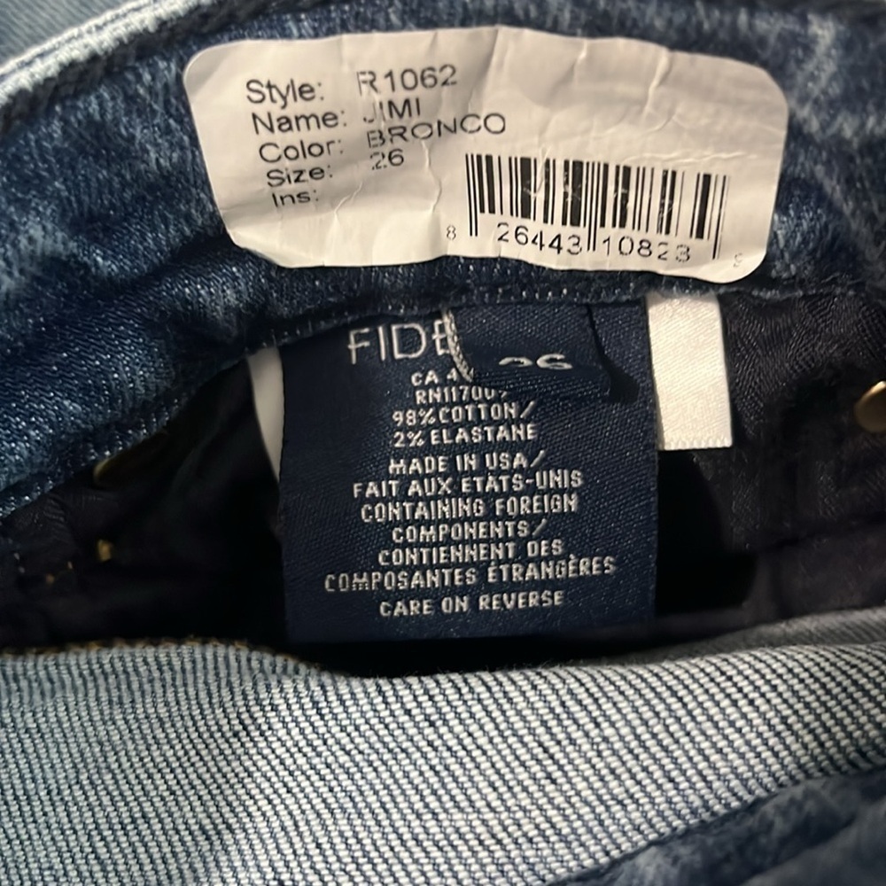 Fidelity Jimi Boyfriend Crop Jeans Size 26 NWT - Picture 8 of 12
